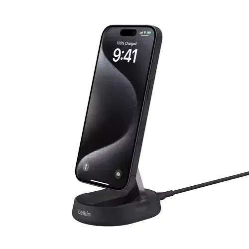Belkin WIA008MYBK mobile device charger Headphones Smartphone Black AC Wireless charging Fast charging Indoor - Image 1