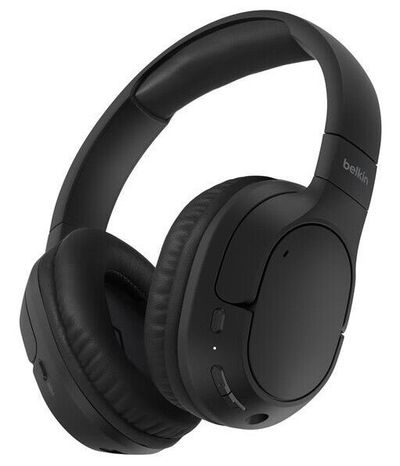 Belkin AUD009HQBK headphones/headset Wireless Head-band Calls/Music USB Type-C Bluetooth Black - Thumbnail 2