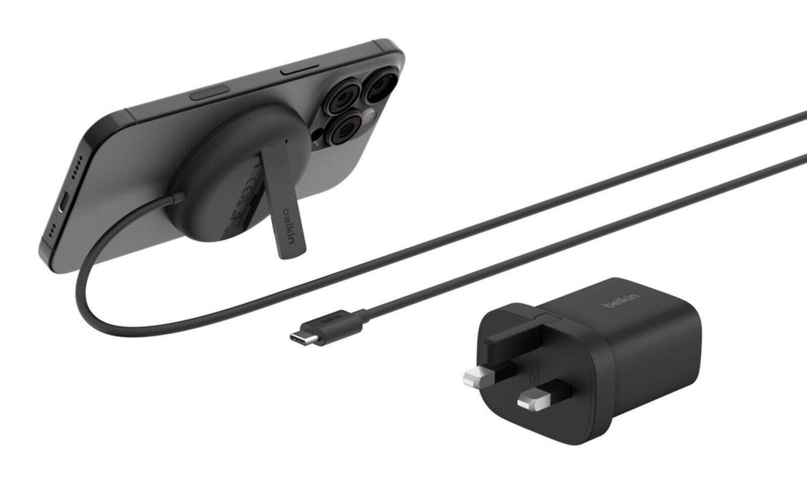 Belkin WIA011myBK Headset, Smartphone Black USB Wireless charging Fast charging Indoor - Image 1