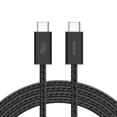 Belkin BoostCharge USB cable USB 2.0 USB C Black - Thumbnail 2