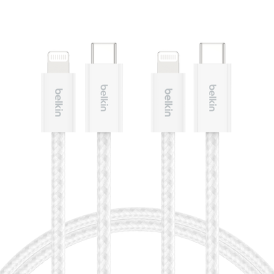 Belkin BoostCharge USB cable USB 2.0 USB C USB C/Lightning White - Thumbnail 2