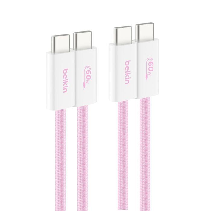 Belkin BoostCharge USB cable USB 2.0 USB C Pink - Image 1