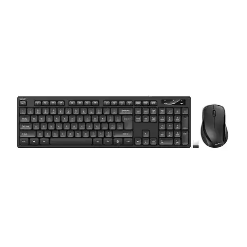 Belkin BBZ010UK keyboard Mouse included Universal RF Wireless + USB UK English Black - Image 1