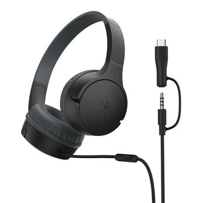 Belkin SoundForm Mini Headset Wired Head-band Calls/Music USB Type-C Black