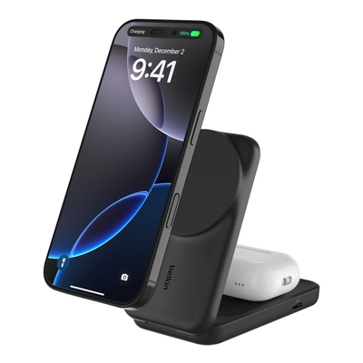 Belkin WIZ038MYBK mobile device charger Headphones, Smartphone Black USB Wireless charging Fast charging Indoor - Thumbnail 2