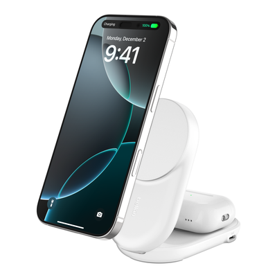 Belkin WIZ039MYWH mobile device charger Headphones, Smartphone White USB Wireless charging Fast charging Indoor - Thumbnail 2