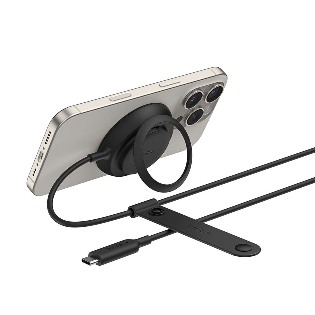 Belkin WIA014HQBK mobile device charger Headphones, Smartphone Black USB Wireless charging Fast charging Indoor - Image 1