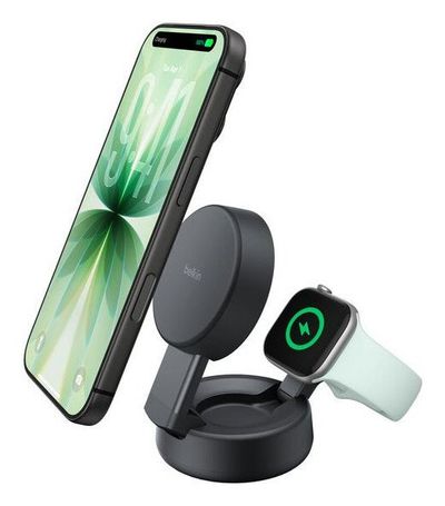 Belkin UltraCharge Pro Smartphone Smartwatch Charcoal USB Wireless charging Fast charging Indoor - Thumbnail 2