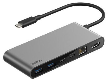 Belkin INC024HQSGY interface hub USB Type-C 10000 Mbit/s Grey - Image 1