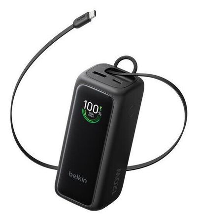 Belkin Power Bank 22K with Retractable Cable