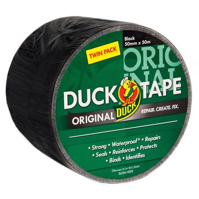 Duck Tape Original Twin Pack Black 50mm x 50M