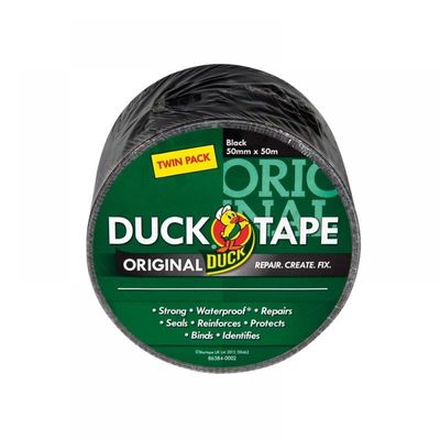 Duck Tape Original Twin Pack Black 50mm x 50M - Thumbnail 2