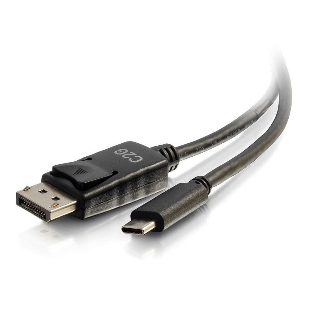 C2G 3.7m USB-C to DisplayPort Adapter Cable 4K 30Hz - Black - Image 1