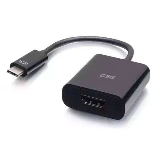 C2G USB-C to HDMI Audio/Video Adapter Converter - 4K 60Hz - Black - Image 1