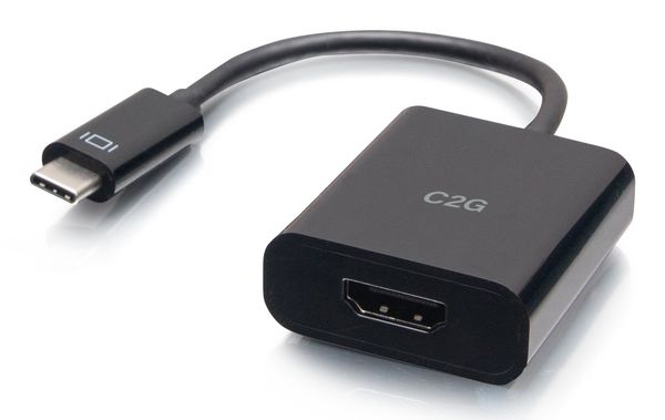C2G USB-C to HDMI Audio/Video Adapter Converter - 4K 60Hz - Black - Thumbnail 2