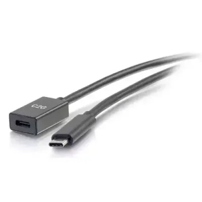C2G 3ft (0.9m) USB-C to C 3.2 Gen 1 (5Gbps) Male to Female Extension Cable