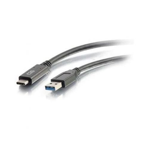 C2G 0.9m USB-C® to USB-A SuperSpeed USB 5Gbps Cable M/M - White - Image 1