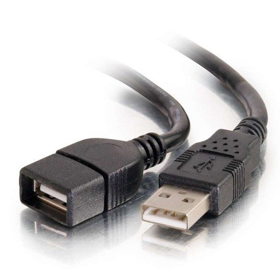 C2G 9.8ft (3m) USB 2.0 A Male to A Female Extension Cable - Black - Image 1