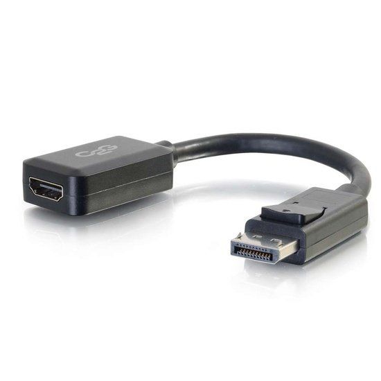 C2G 8in DisplayPort™ Male to HDMI Female Adapter Converter - Black - Image 1