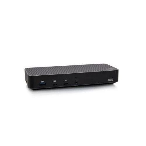 C2G USB-C® 11-in-1 Hybrid DisplayLink and DP Alt Mode Triple 4K Docking Station with HDMI®, DisplayPort™, Ethernet, USB, 3.5mm Audio and Power Delivery up to 100W - Image 1