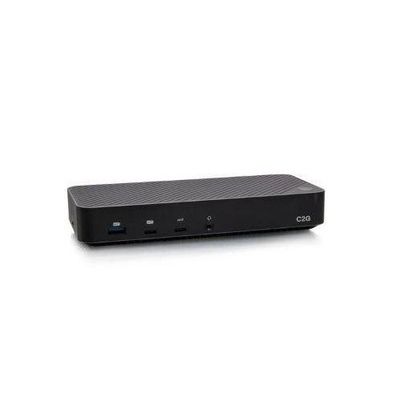 C2G USB-C® 11-in-1 Hybrid DisplayLink and DP Alt Mode Triple 4K Docking Station with HDMI®, DisplayPort™, Ethernet, USB, 3.5mm Audio and Power Delivery up to 100W