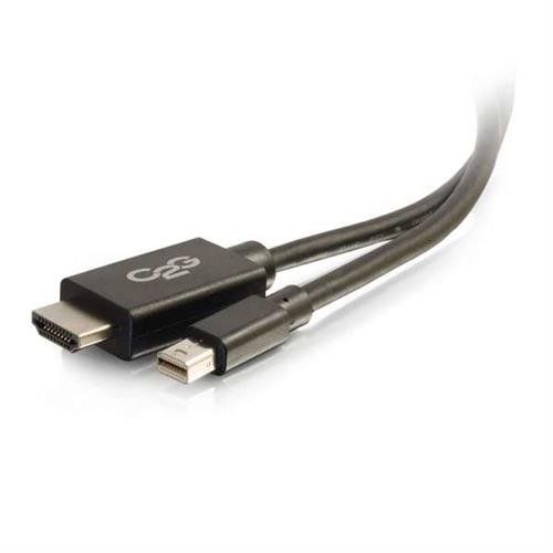 C2G 2m Mini DisplayPort to HDMI Adapter Cable - Mini DP Male to HDMI Female - Black - Image 1