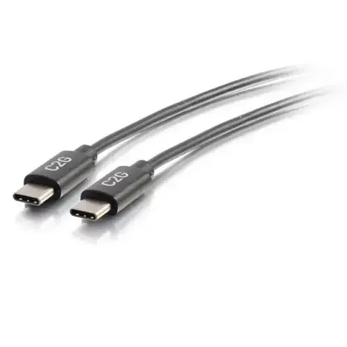 C2G 0.9m (3ft) USB C Cable - USB 2.0 (3A) - M/M USB Type C Cable - Black - Image 1