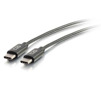 C2G 0.9m (3ft) USB C Cable - USB 2.0 (3A) - M/M USB Type C Cable - Black - Thumbnail 2