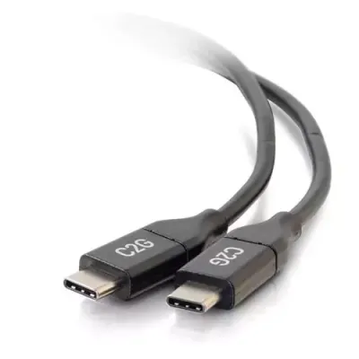 C2G 3m (10ft) USB C Cable - USB 2.0 (5A) - M/M USB Type C Cable - Black - Thumbnail 2