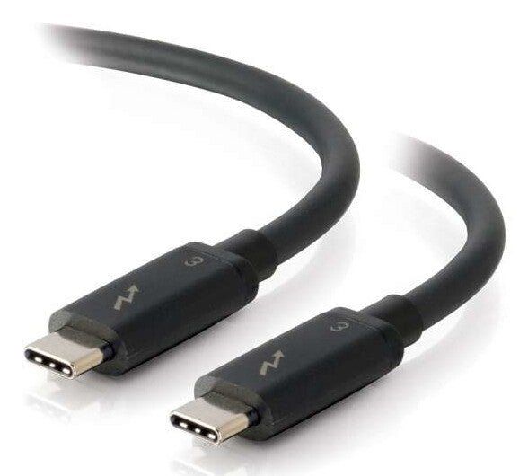 C2G 2m Thunderbolt 3 Cable (20Gbps) – Thunderbolt Cable – 4K support – Black - Image 1