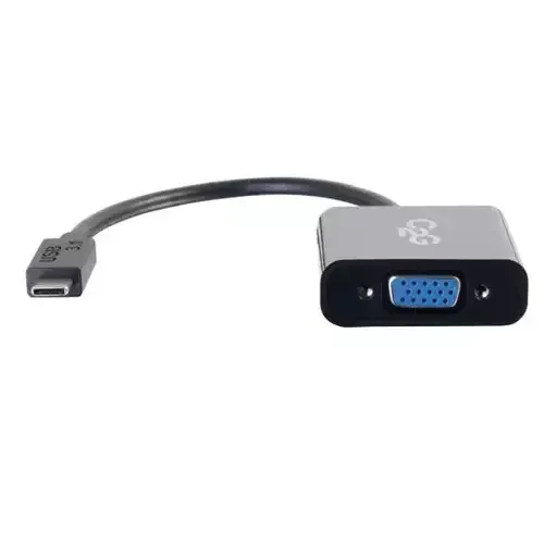 C2G USB 3.1 USB Type C to VGA Adapter - USB C to VGA Black - Image 1