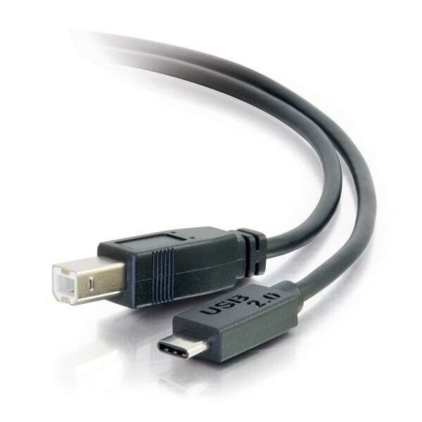 C2G 3m USB 2.0 USB Type C to USB B Cable M/M - USB C Cable Black - Image 1