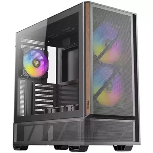 Antec P30 ARGB Mid-Tower Gaming Case High-Airflow Design Tempered Glass Side Panel USB-C 10 Gb/s Pre-Installed ARGB Fans (Black) - Image 1
