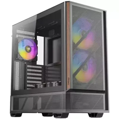Antec P30 ARGB Mid-Tower Gaming Case High-Airflow Design Tempered Glass Side Panel USB-C 10 Gb/s Pre-Installed ARGB Fans (Black)