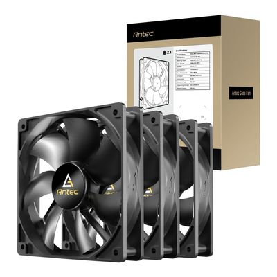 Antec N12 Computer case Fan 12 cm Black 3 pc(s)