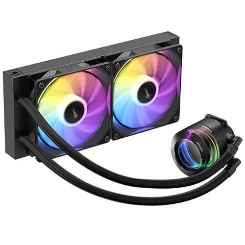 Antec Vortex Lum 240 ARGB Processor Liquid cooling kit 12 cm Black - Image 1