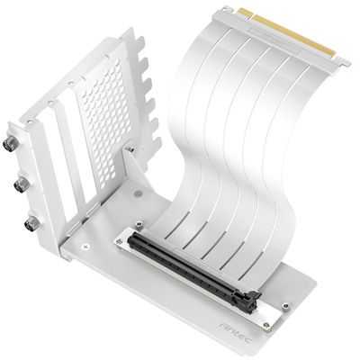 Antec Rtx50 Pcie 5.0 Riser Cable With 90 Degree Bracket Mount White Designed To Allow Vertical Mounting Of A Graphics Card - Thumbnail 2