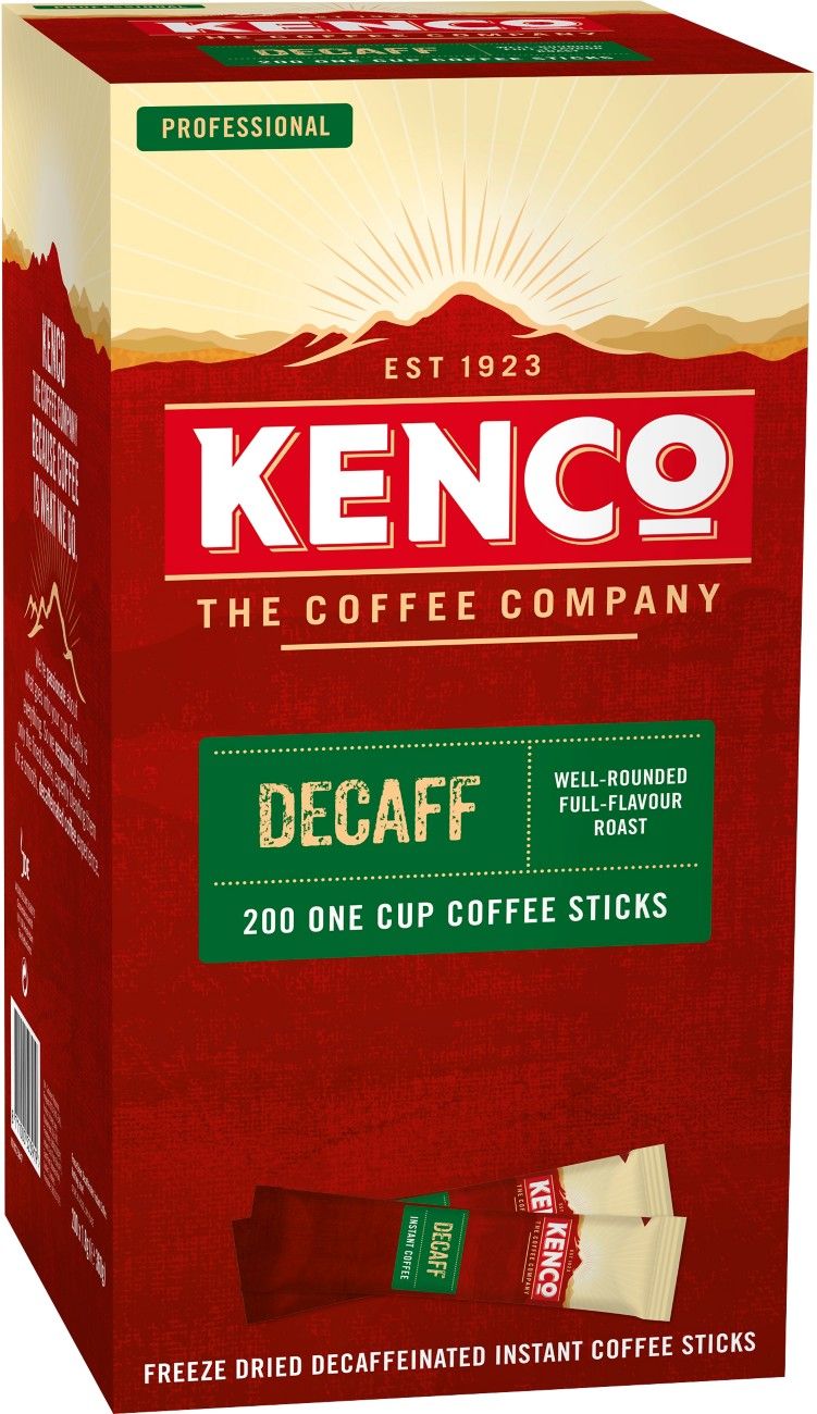 Kenco Instant Freeze Dried Decaffeinated Coffee Sticks 1.8g (Pack of 200) 4032262 - Image 1