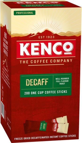 Kenco Instant Freeze Dried Decaffeinated Coffee Sticks 1.8g (Pack of 200) 4032262
