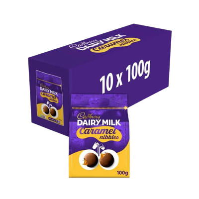 Cadbury Caramel Nibbles Bag 10 x 100g Sharing Bags