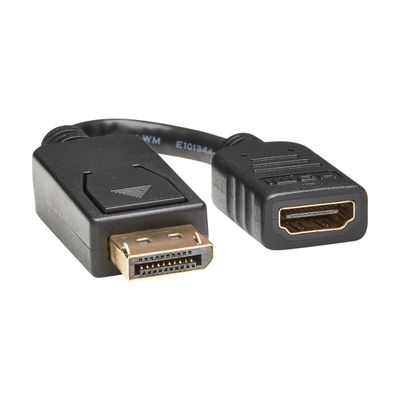 Tripp Lite P136-000 DisplayPort to HDMI Video Adapter Video Converter (M/F) HDCP Black 6 in. (15 cm)
