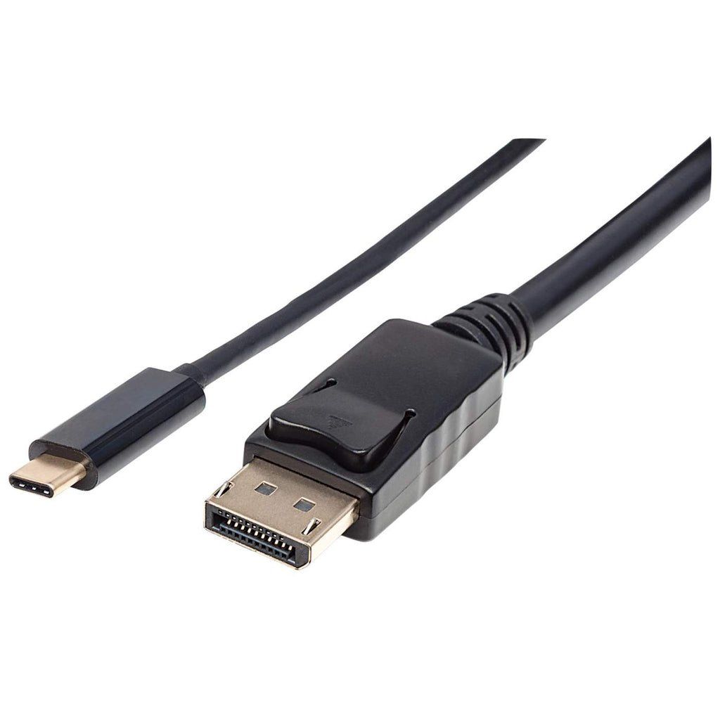 Manhattan USB-C to DisplayPort Cable, 4K@60Hz, 2m, Male to Male, Black, Not Bi-Directional, Three Year Warranty, Equivalent to CDP2DP2MBD - Image 1