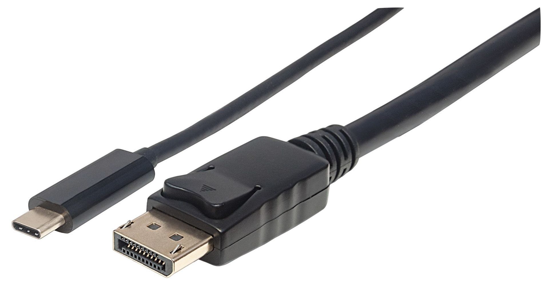 Manhattan USB-C to DisplayPort Cable, 4K@60Hz, 1m, Male to Male, Black, Not Bi-Directional, Three Year Warranty, Equivalent to CDP2DP1MBD - Image 1