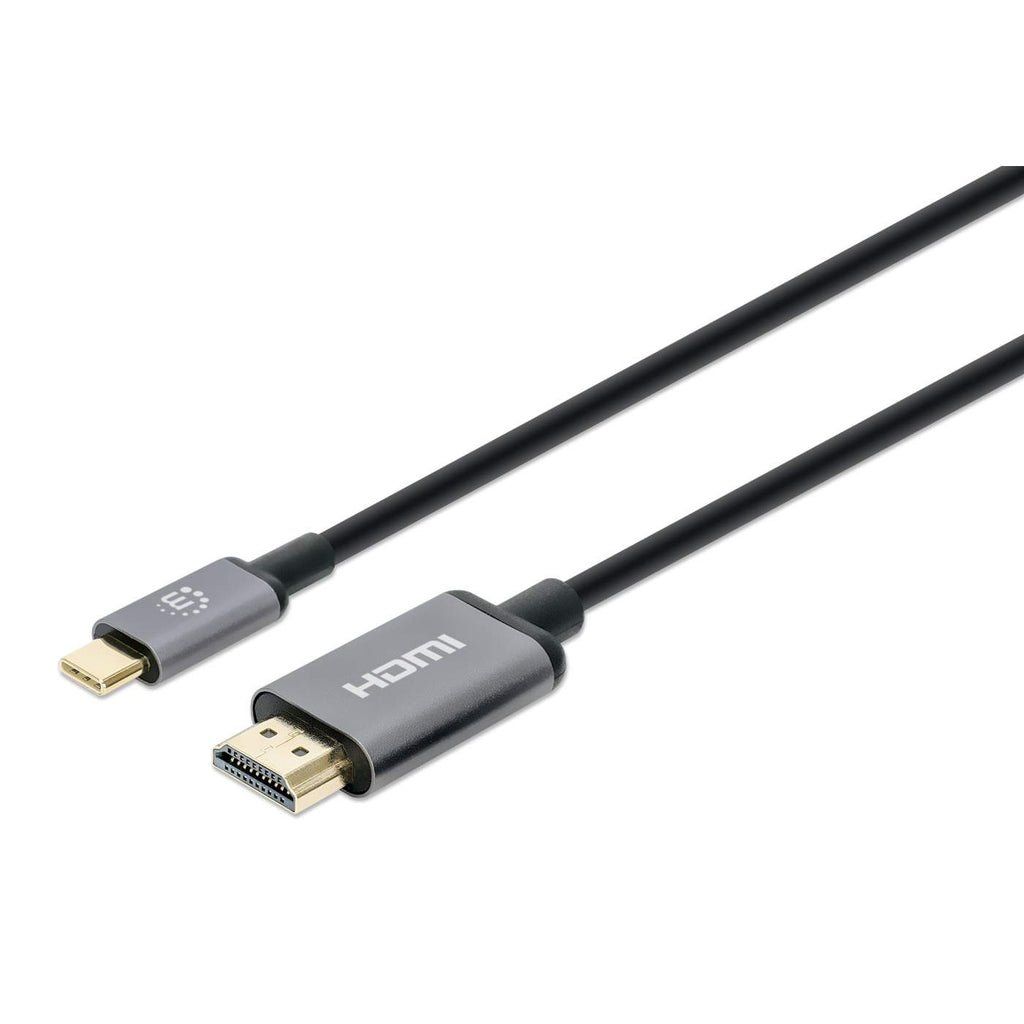 Manhattan USB-C to HDMI Cable, 4K@60Hz, 1m, Black, Male to Male, Three Year Warranty, Equivalent to CDP2HD2MBNL - Image 1