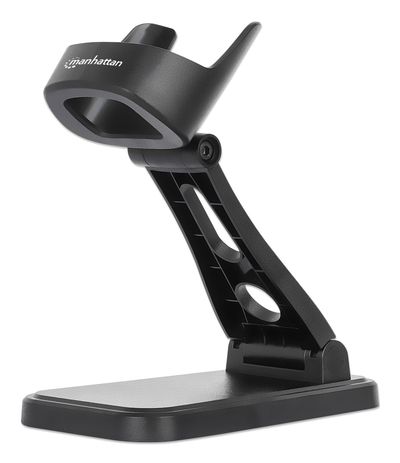 Manhattan Adjustable Barcode Scanner Stand, Height and Angle Adjustable, suitable for barcode scanner products 153997, 154116 and 154185, Black, Lifetime Warranty