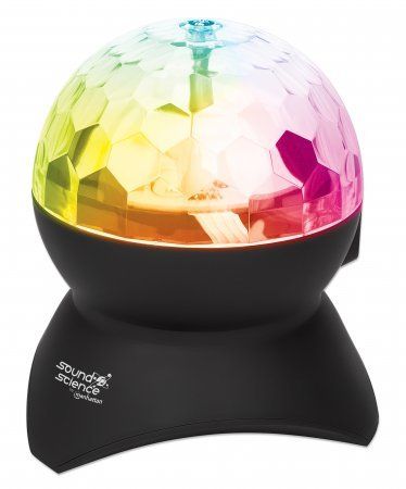 Manhattan Sound Science Disco Light Ball Bluetooth Speaker, FM Radio, Decent Sound Output (3W), 8 hour Playback time, Integrated Controls, Range 10m, microSD card reader, Aux 3.5mm, USB-A charging cable incl, Bluetooth 5.0, 3 Years Warranty - Image 1