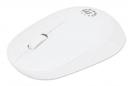 Manhattan Performance III Wireless Mouse White 1000dpi 2.4Ghz (up to 10m) USB Optical Ambidextrous Three Button with Scroll Wheel USB nano receiver AA battery (not included) Low friction base Three Year Warranty - Image 1