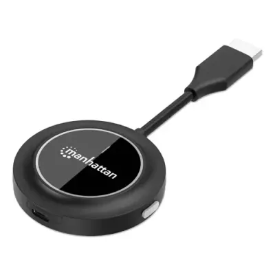 Manhattan 1080p Wireless HDMI Display Adapter with HDMI Transmitter, Dongle Wirelessly Displays a Video Signal from an HDMI Device on an HDMI TV or Projector, Requires Receiver from #208420 Wireless HDMI Presentation Kit, Black - Thumbnail 2