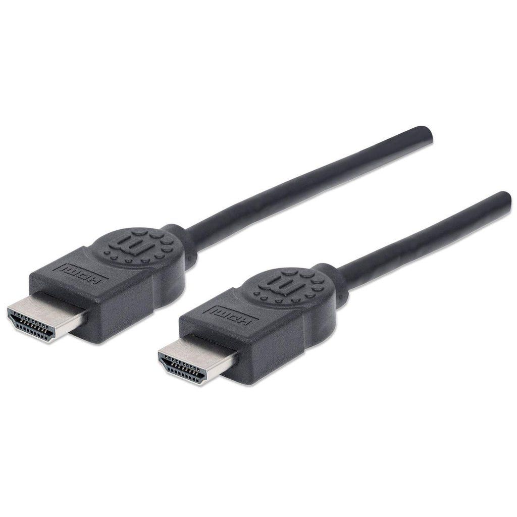 Manhattan HDMI 4K@30Hz Cable with Ethernet, 5m, Suitable for ALL 1080p/HD and majority of 4K uses (check your system 4K specification to be sure), Male to Male, Black, Ultra HD 4k x 2k, Lifetime Warranty, High Speed, Equivalent to HDMIMM15HS (except 40cm - Image 1