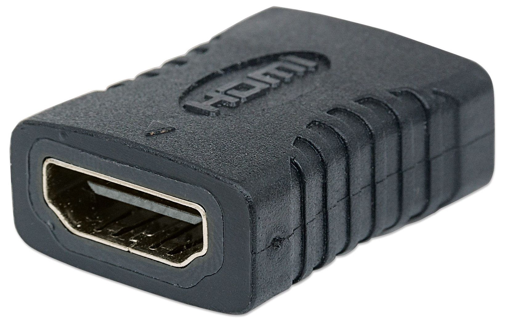 Manhattan HDMI Straight Coupler/Connector, 4K@60Hz, Suitable for ALL 4K & 1080p uses, Connect HDMI cables up to 5m on each side, Black, Female/Female, Ultra HD 4k x 2k,Lifetime Warranty,Fully Shielded,Gold Plated Contacts,Premium High Speed. Equivalent to - Image 1
